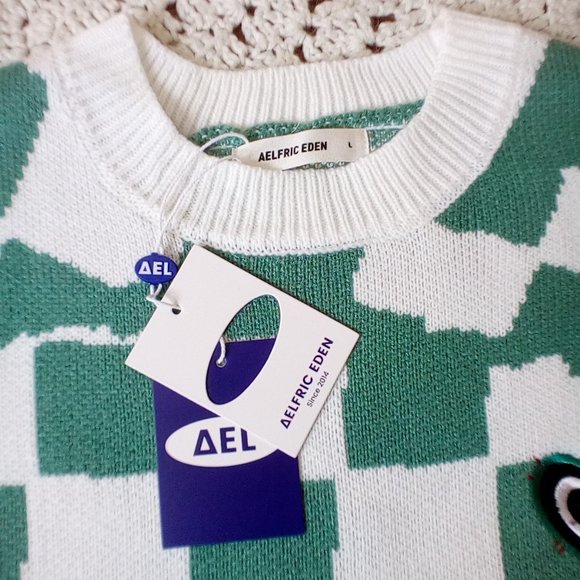 aelfric eden  plaid patchwork golf sweater vest - Picture 4 of 5